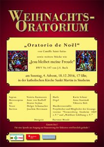 Projektchor-Aufführung Oratorio de Noel